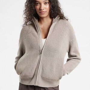 Athleta Escapade Mock Neck Bomber Style Sweater NEW NWT Medium